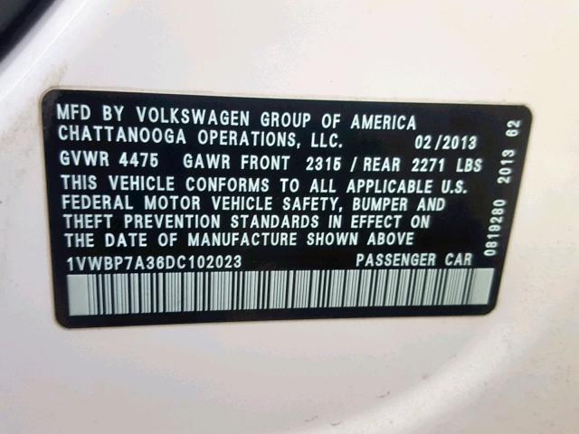 1VWBP7A36DC102023