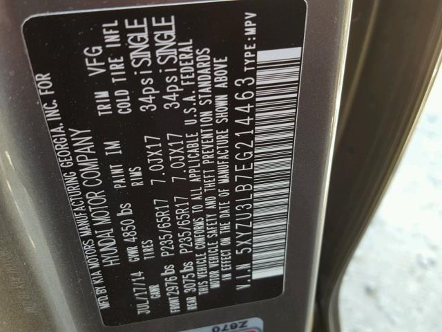 5XYZU3LB7EG214463