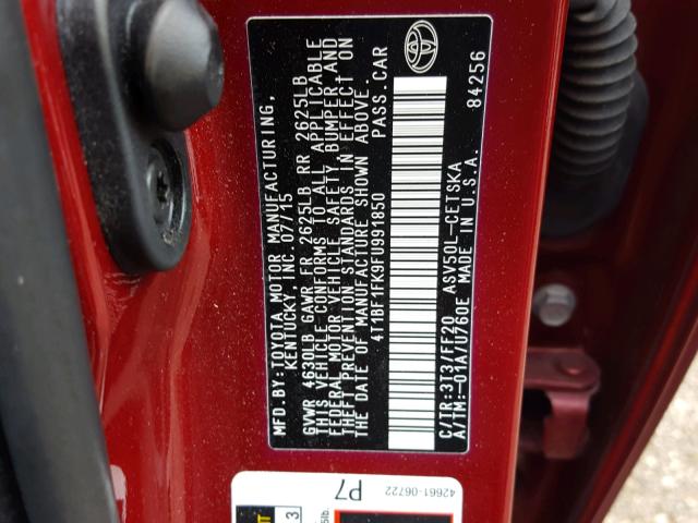 4T1BF1FK9FU991850