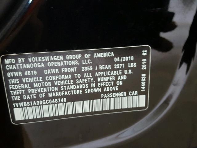 1VWBS7A30GC048740