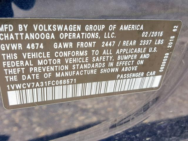 1VWCV7A31FC068571