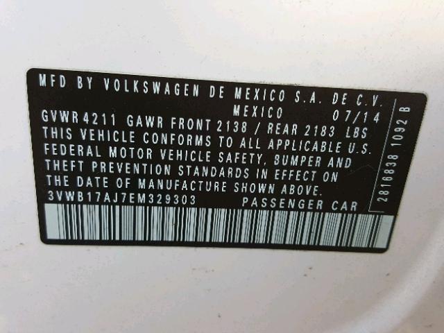 3VWB17AJ7EM329303