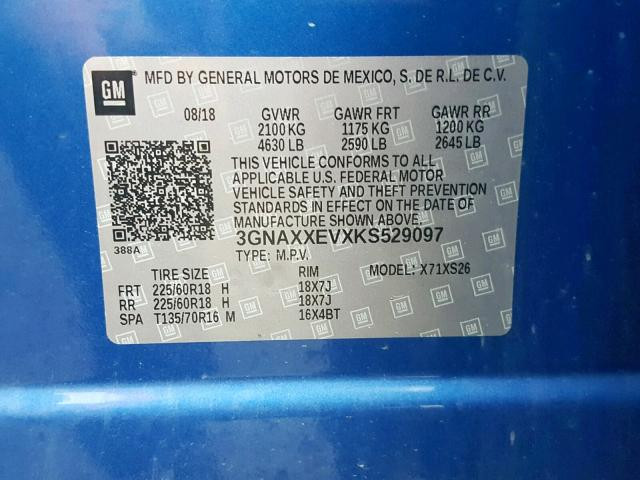 3GNAXXEVXKS529097