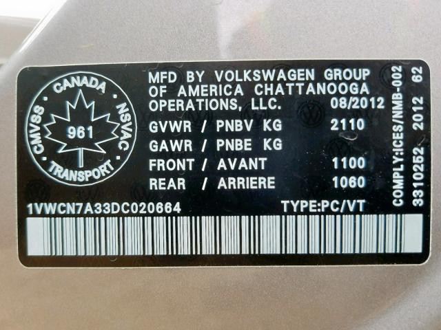 1VWCN7A33DC020664