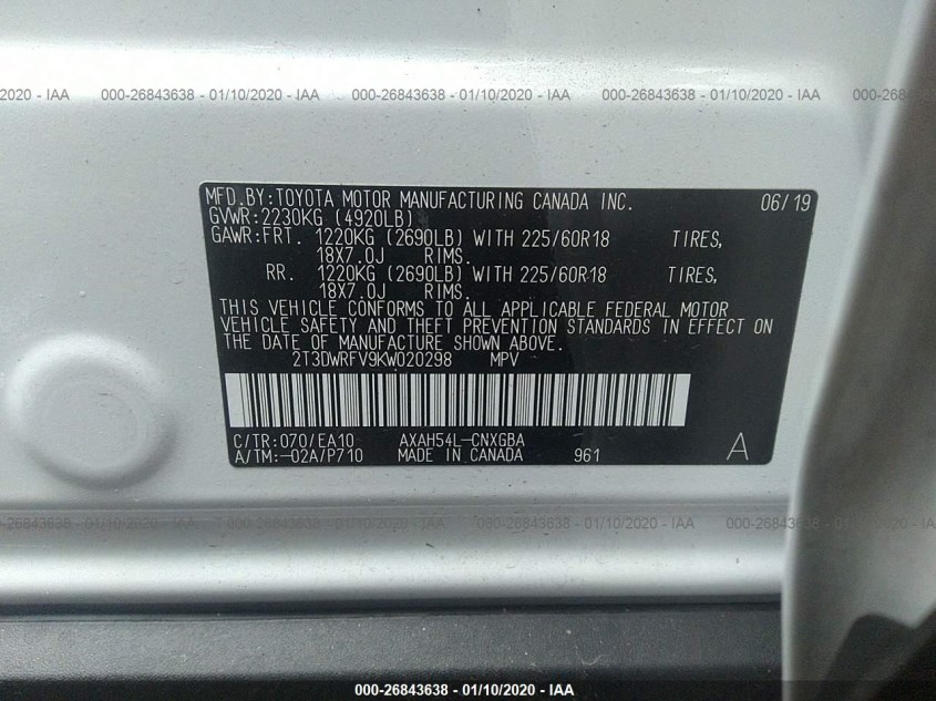 2T3DWRFV9KW020298