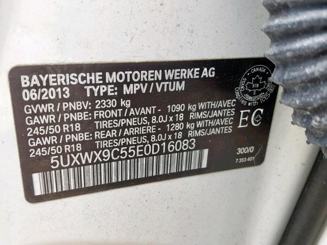 5UXWX9C55E0D16083