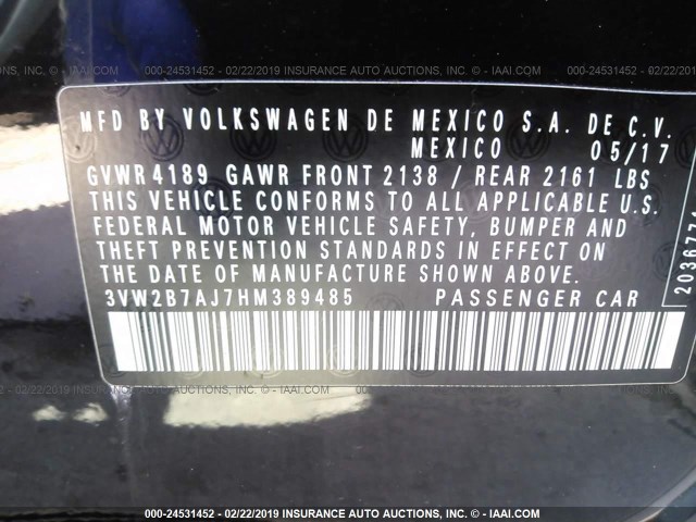 3VW2B7AJ7HM389485