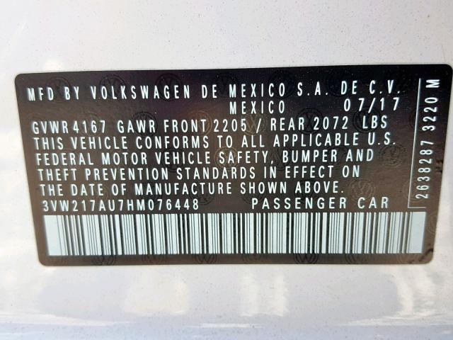 3VW217AU7HM076448
