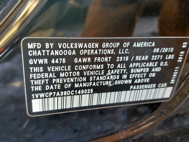 1VWCP7A38DC149025