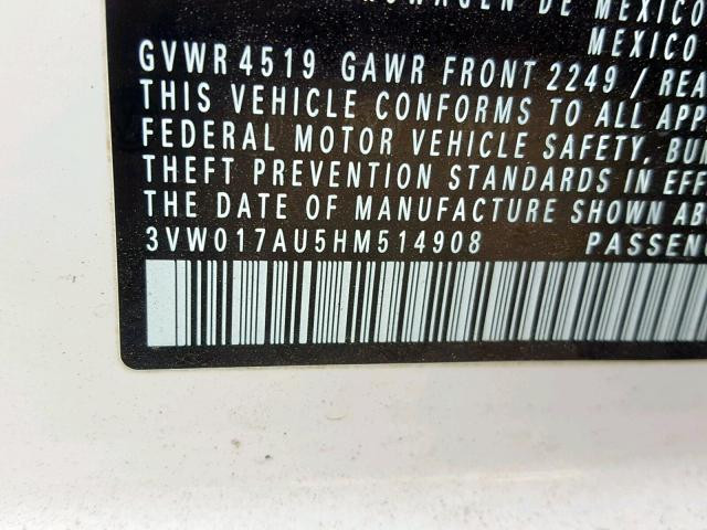 3VW017AU5HM514908