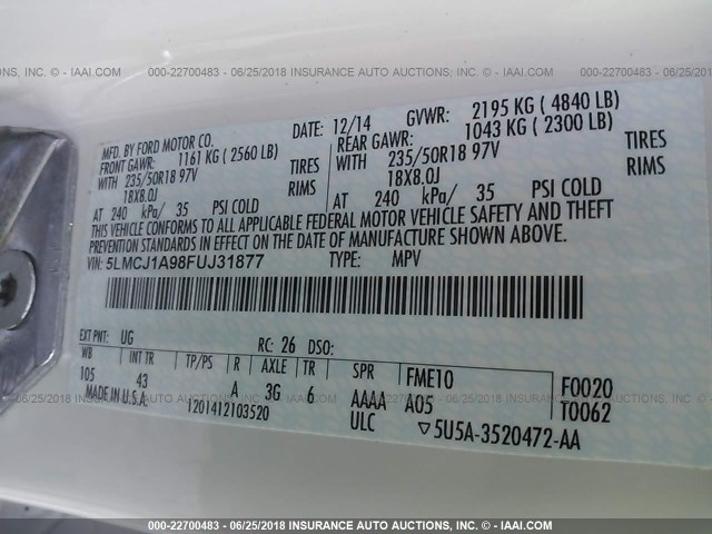 5LMCJ1A98FUJ31877