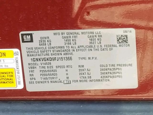 1GNKVGKD9FJ151366
