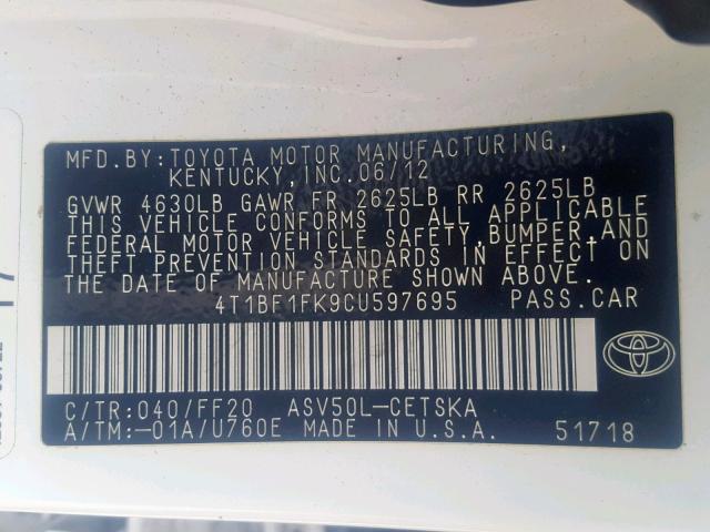 4T1BF1FK9CU597695