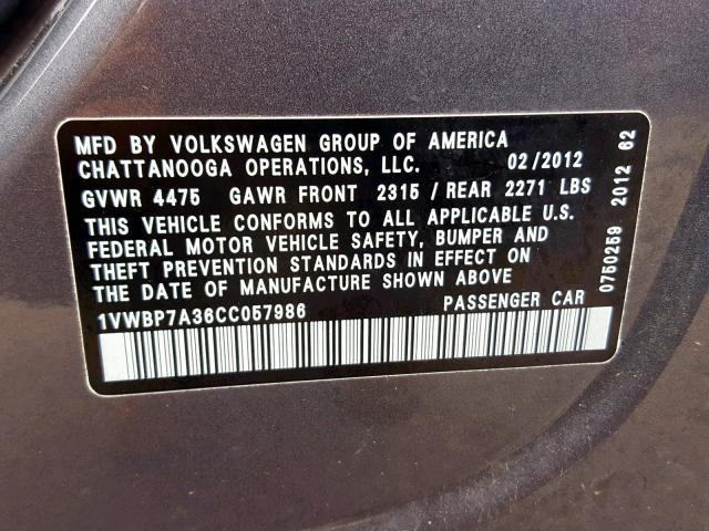 1VWBP7A36CC057986