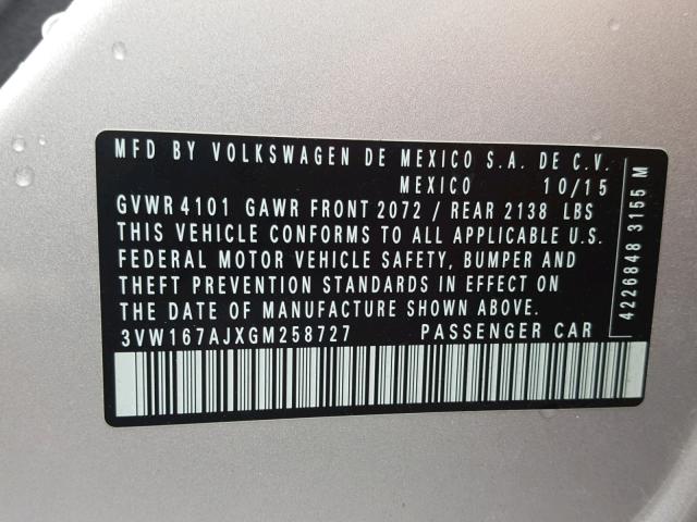 3VW167AJXGM258727