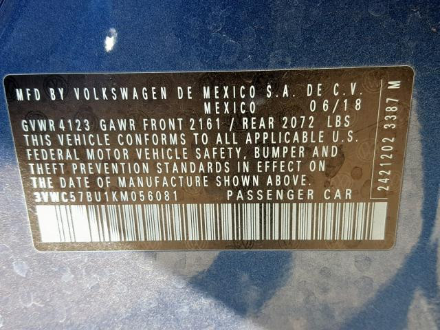 3VWC57BU1KM056081