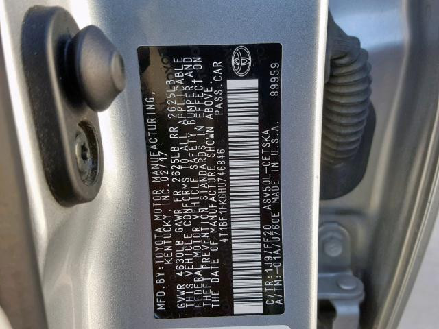 4T1BF1FK6HU746846