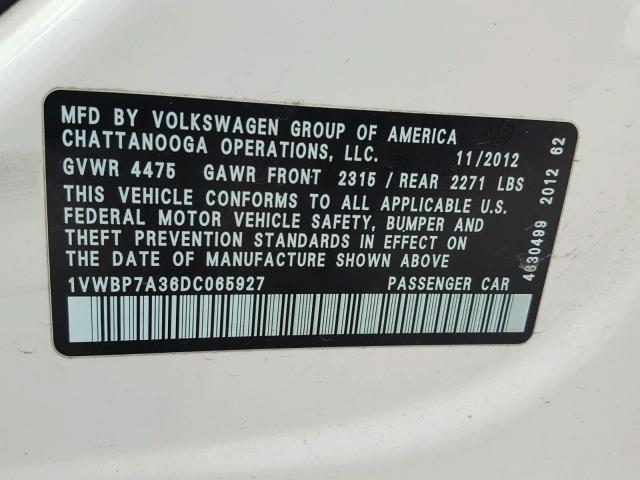1VWBP7A36DC065927