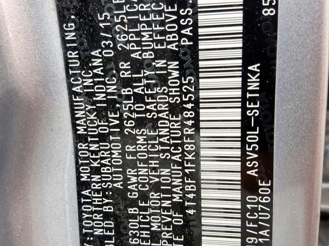 4T4BF1FK8FR484525