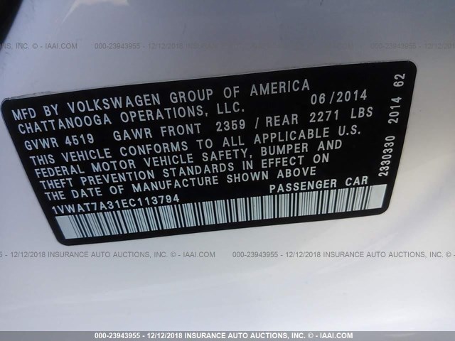 1VWAT7A31EC113794