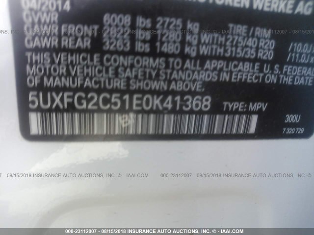 5UXFG2C51E0K41368