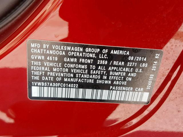 1VWBS7A30FC014022