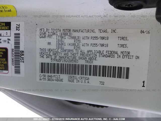 5TFRW5F19GX205983