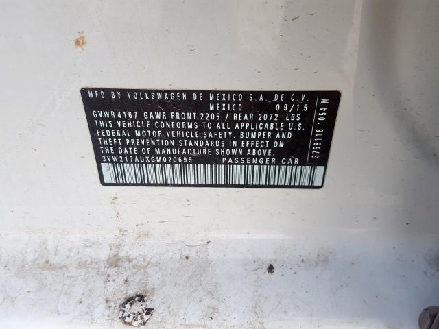 3VW217AUXGM******