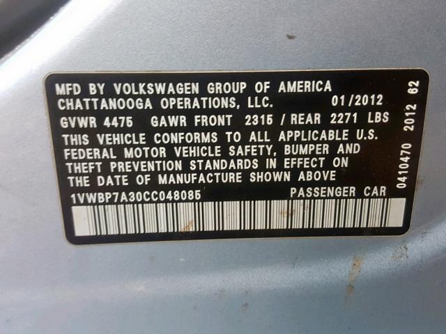 1VWBP7A30CC048085