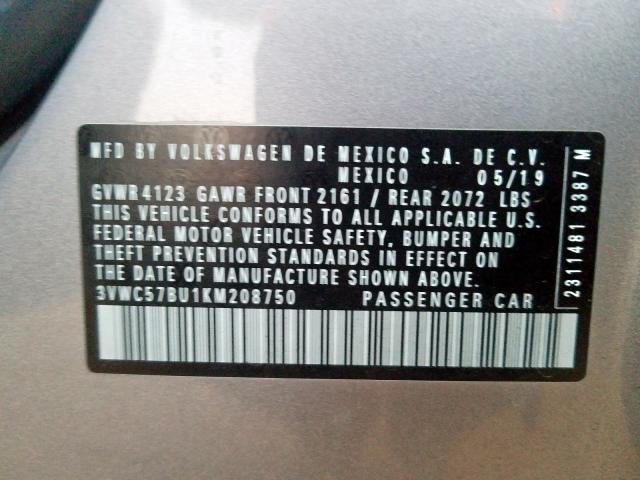 3VWC57BU1KM208750