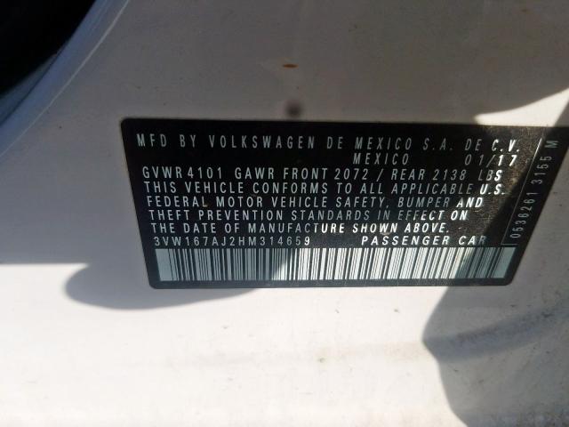 3VW167AJ2HM******