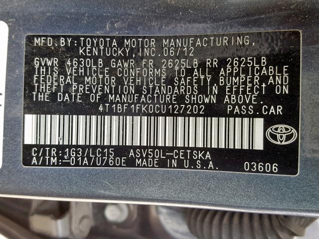 4T1BF1FK0CU127202