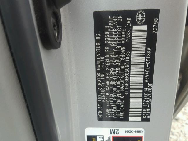 4T1BF3EK6BU601035