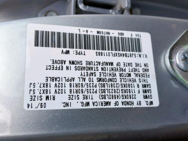 5J8TB4H5XFL011885