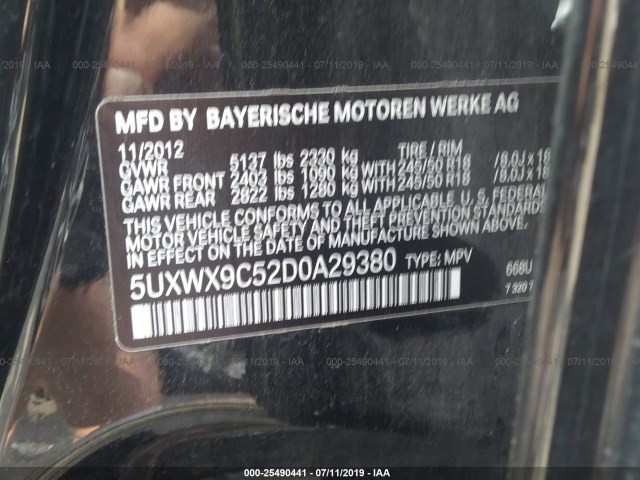 5UXWX9C52D0A29380