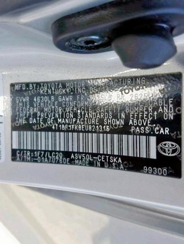 4T1BF1FK8EU821316